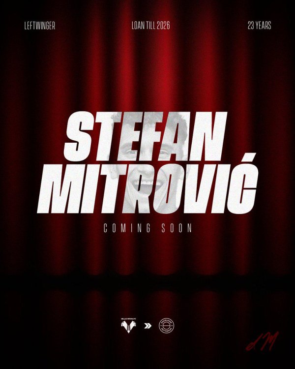 桥宜速配 官方：SBV精英租借维罗纳边锋米特罗维奇，为期一个赛季